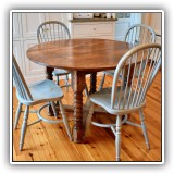 F20. Round kitchen table with barley twist legs. 30"h x 44.5"w - $595