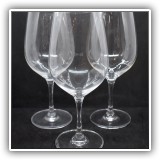 G01. Set of 8 Schott Zwiesel wine glasses. 9"h - $24 for the set