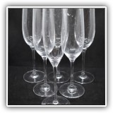 G04. Set of 5 champagne flutes. 9.5"h - $15 for the set