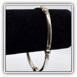 J25. Beaded silvertone bracelet - $22