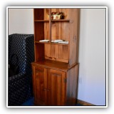F46. Pine cupboard with shelves. 64"h x 24"w x 15"d - $85