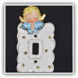 D66. Yona Original ceramic angel light switch cover. Made in Japan. - $24