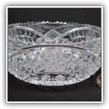 G14. Cut crystal bowl 3.5"h x 8.5"w - $22