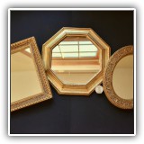 D33. Gargoyles and Florentia gold mirrors. - $10 each