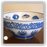 P45. Large ceramic shell bowl. 5.75"h x 12"w - $32