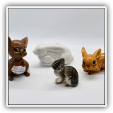 C45. Set of 4 tiny ceramic animals - $10