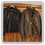 H32. Men's and ladies' leather jackets