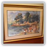 A13. Framed Renoir print. Frame: 30"h x 39"w - $250