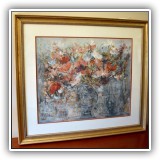 A14. Framed "Flowers" print #257 by Edna Hibbel. Frame: 29"h x 33"w - $275