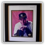 A28. Framed photo of Derek Jeter. Frame: 16.25"h x 13.25"w  - $24