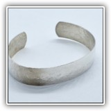 J06. Sterling silver Danecraft textured cuff bracelet. - $25