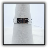 J17. Sterling silver heart ring. Size 8.25. - $24