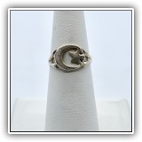 J20. Sterling silver moon and star ring. Size 5.5. - $22