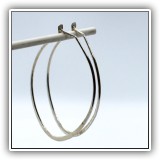 J31. Silver hoop hearrings. - $10