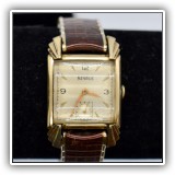 J70. Vintage Benrus 10K gold filled watch. Some crazing on bottom of crystal. - $75