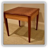 F72. Small cherry wood side table. 18"h x 18"w x 18"d - $48