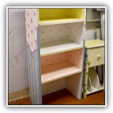F79. Painted wooden bookcase. 46"h x 22"w x 12"d