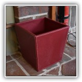 D70. Leatherette waste basket. 8.5"h - $8