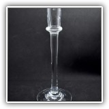 G02. Simon Pearce glass candlestick. 9"h - $25