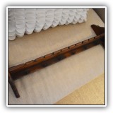 D100. Wooden plate rail with spoon holders. 3"h x 23"w x 8"h - $16