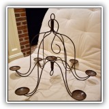 D68. Metal hanging candle chandelier. - $75