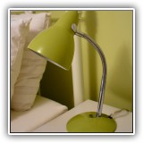 D23. Green desk lamp. 15.5"h - $12