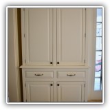 F24. Custom white cabinet with 4 doors and 2 drawers. 84"h x 48"l x 19"d - $1200