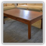 F34. Thomas Moser cherry wood coffee table with drawer. 17"h x 48"w x  24"d - $995