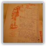 C03. Vintage lot of Maison Prunier menus. - $50