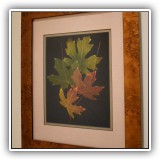 A15. Etched 3D leaf shadowbox by Booker Morey. - $42