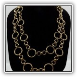 J40. Monet goldtone necklace. 42" - $14
