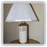 D11. Lenox porcelain table lamp. 21.5"h - $50