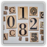 Z05. 19 Letter and number stamps. - $24