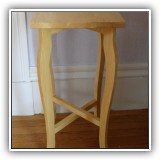 F02. Small round side table. 26.5"H x 16"W - $150